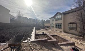 Photo of a outdoor landscape project. 