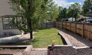 Photo of a outdoor landscape project. 
